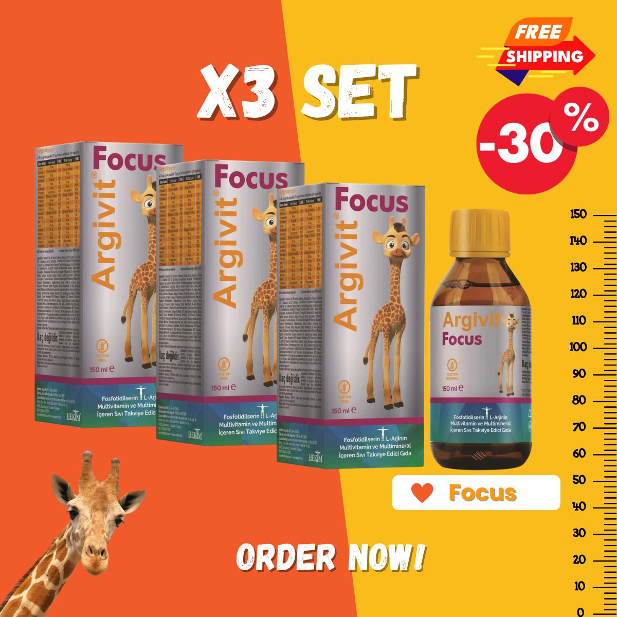 ARGIVIT® FOCUS Syrup 3x150ml